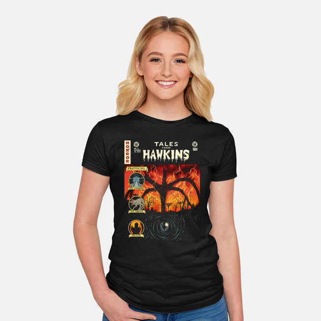 Tales From Hawkins-Womens-Fitted-Tee-Green Devil