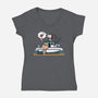 Shrimp Nuts-Womens-V-Neck-Tee-Boggs Nicolas