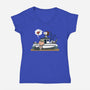 Shrimp Nuts-Womens-V-Neck-Tee-Boggs Nicolas