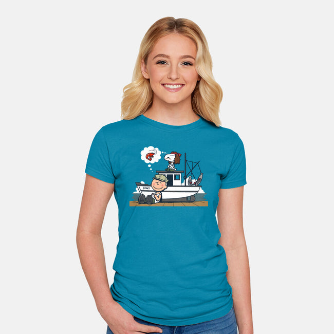 Shrimp Nuts-Womens-Fitted-Tee-Boggs Nicolas