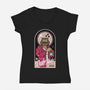 The Dude Abides-Womens-V-Neck-Tee-BadBox