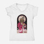 The Dude Abides-Womens-V-Neck-Tee-BadBox