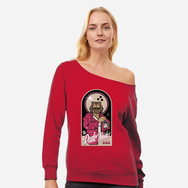 The Dude Abides-Womens-Off Shoulder-Sweatshirt-BadBox