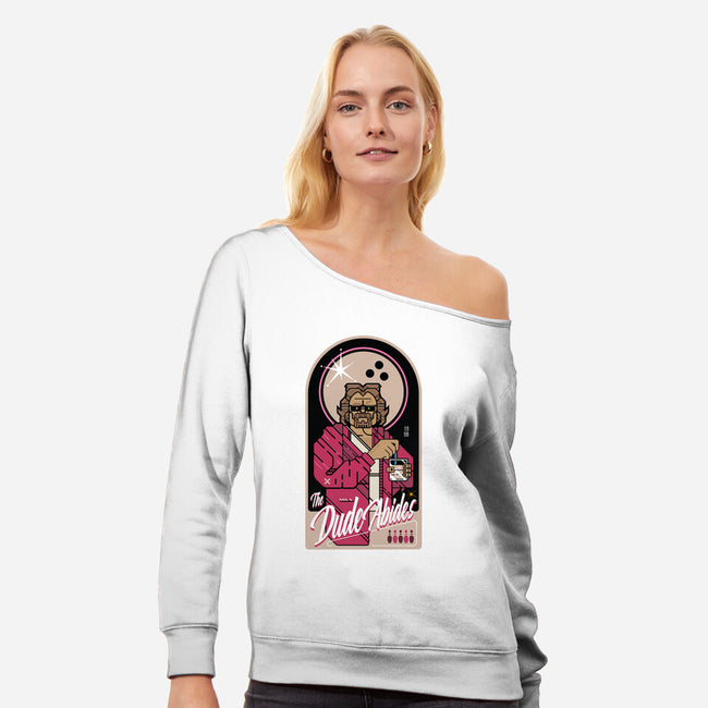 The Dude Abides-Womens-Off Shoulder-Sweatshirt-BadBox
