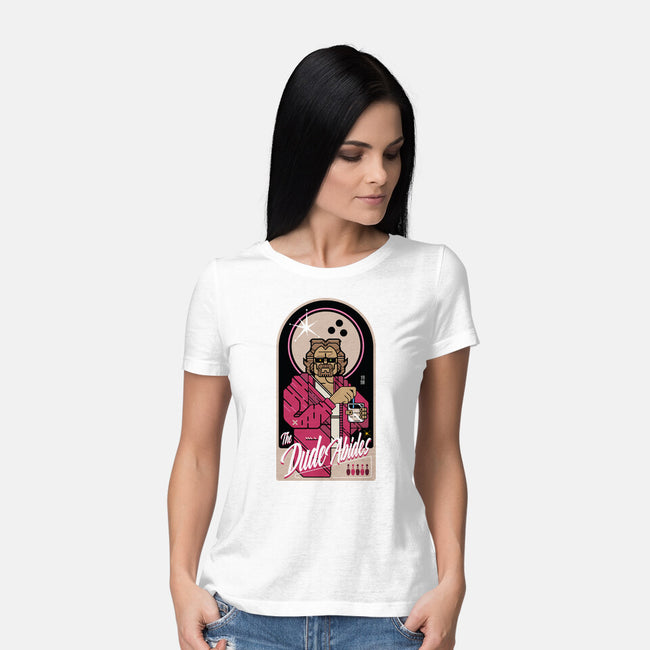 The Dude Abides-Womens-Basic-Tee-BadBox