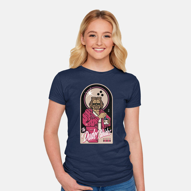 The Dude Abides-Womens-Fitted-Tee-BadBox
