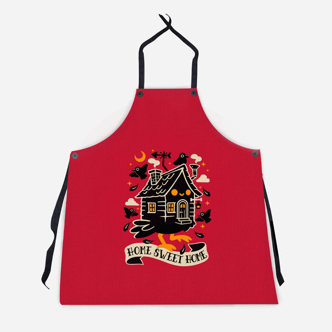 Baba Yaga Sweet Home-Unisex-Kitchen-Apron-NemiMakeit