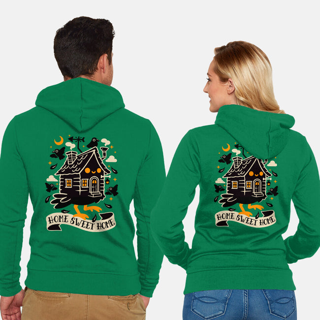 Baba Yaga Sweet Home-Unisex-Zip-Up-Sweatshirt-NemiMakeit