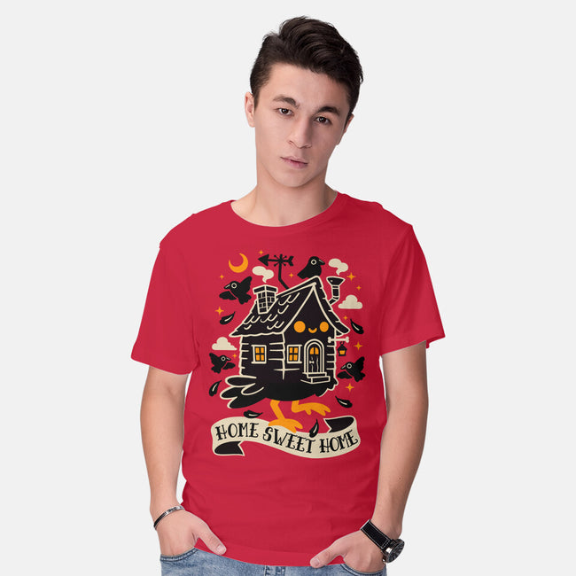 Baba Yaga Sweet Home-Mens-Basic-Tee-NemiMakeit