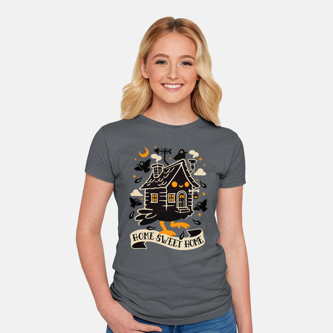 Baba Yaga Sweet Home-Womens-Fitted-Tee-NemiMakeit