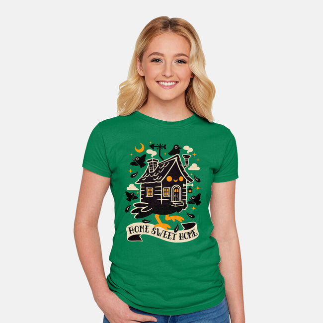 Baba Yaga Sweet Home-Womens-Fitted-Tee-NemiMakeit