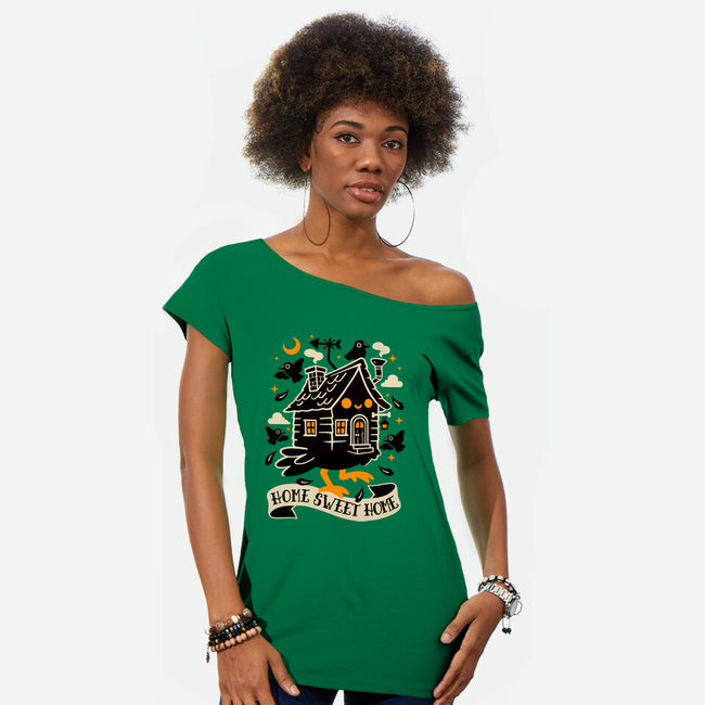 Baba Yaga Sweet Home-Womens-Off Shoulder-Tee-NemiMakeit