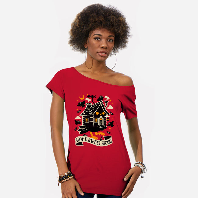 Baba Yaga Sweet Home-Womens-Off Shoulder-Tee-NemiMakeit