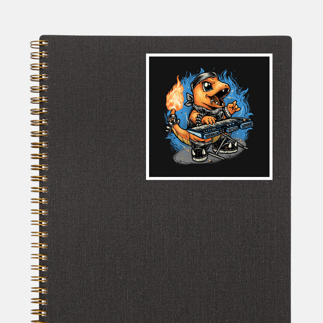Flaming Rocker-None-Glossy-Sticker-glitchygorilla