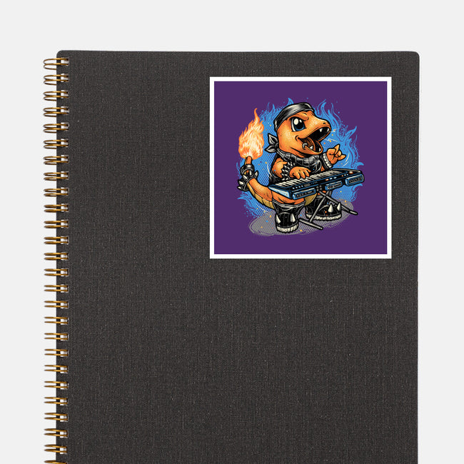 Flaming Rocker-None-Glossy-Sticker-glitchygorilla