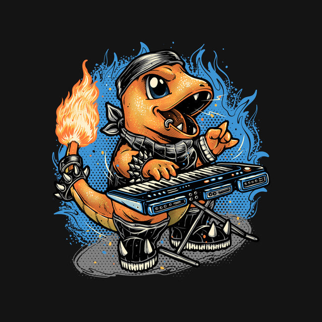 Flaming Rocker-Youth-Crew Neck-Sweatshirt-glitchygorilla