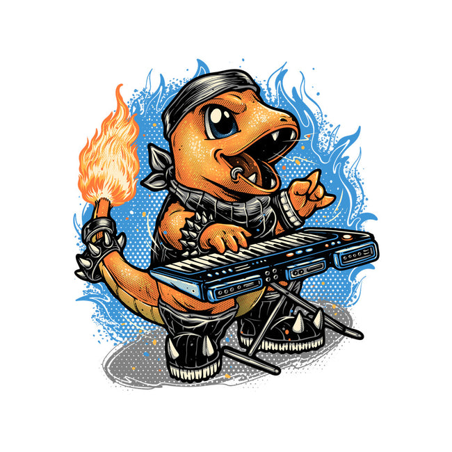 Flaming Rocker-Youth-Crew Neck-Sweatshirt-glitchygorilla