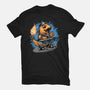 Flaming Rocker-Womens-Fitted-Tee-glitchygorilla