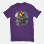 Flaming Rocker-Womens-Fitted-Tee-glitchygorilla