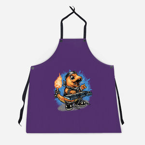 Flaming Rocker-Unisex-Kitchen-Apron-glitchygorilla
