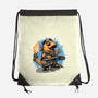 Flaming Rocker-None-Drawstring-Bag-glitchygorilla
