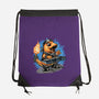 Flaming Rocker-None-Drawstring-Bag-glitchygorilla