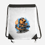 Flaming Rocker-None-Drawstring-Bag-glitchygorilla