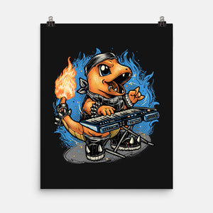 Flaming Rocker-None-Matte-Poster-glitchygorilla