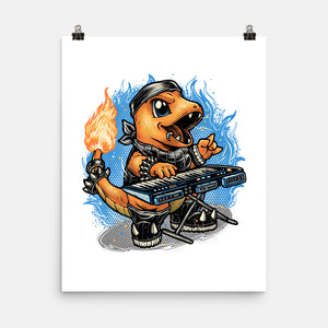 Flaming Rocker-None-Matte-Poster-glitchygorilla