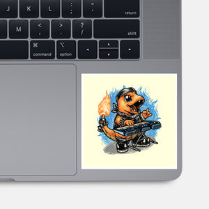 Flaming Rocker-None-Glossy-Sticker-glitchygorilla