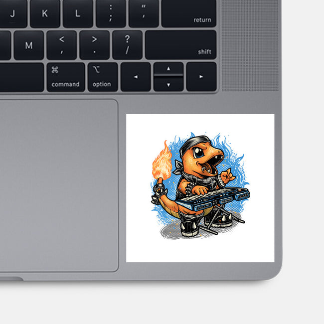 Flaming Rocker-None-Glossy-Sticker-glitchygorilla