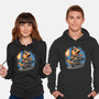 Flaming Rocker-Unisex-Pullover-Sweatshirt-glitchygorilla