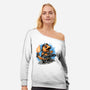 Flaming Rocker-Womens-Off Shoulder-Sweatshirt-glitchygorilla