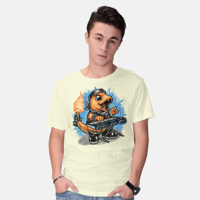 Flaming Rocker-Mens-Basic-Tee-glitchygorilla