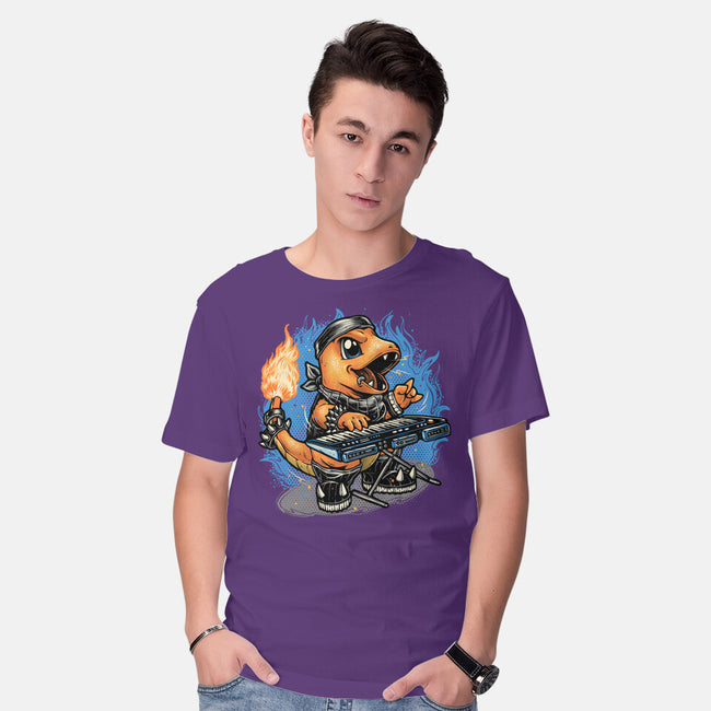 Flaming Rocker-Mens-Basic-Tee-glitchygorilla