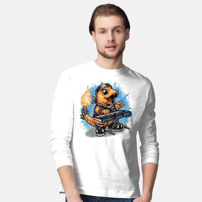 Flaming Rocker-Mens-Long Sleeved-Tee-glitchygorilla