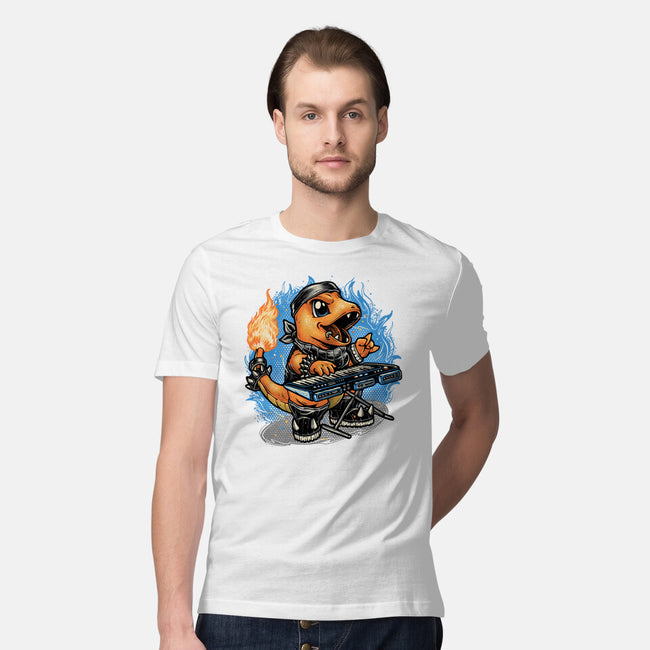 Flaming Rocker-Mens-Premium-Tee-glitchygorilla