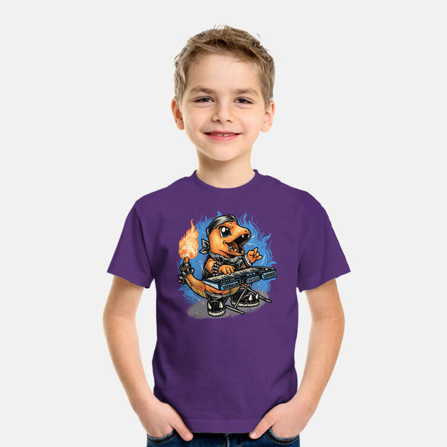Flaming Rocker-Youth-Basic-Tee-glitchygorilla