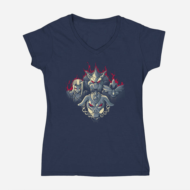 Villainous Rhapsody-Womens-V-Neck-Tee-naomori