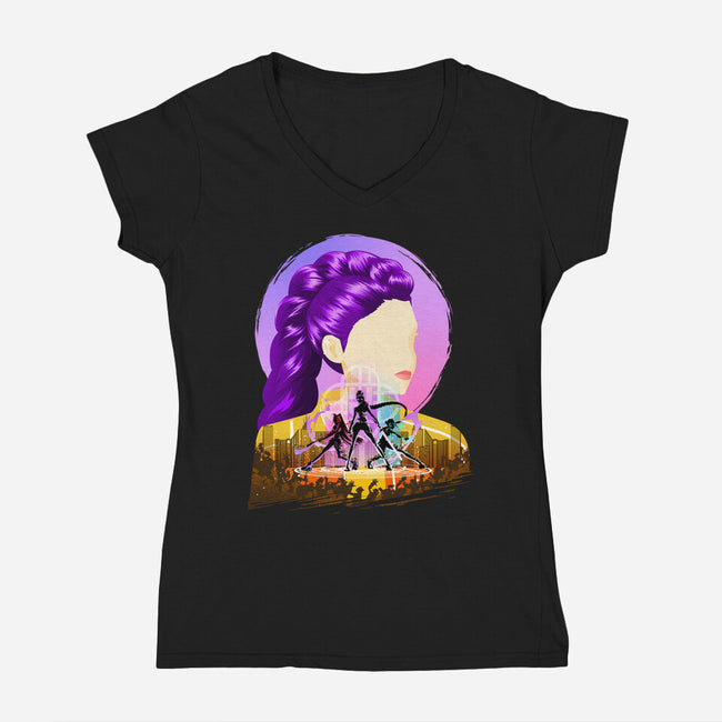 Underworld Rhapsody-Womens-V-Neck-Tee-hypertwenty