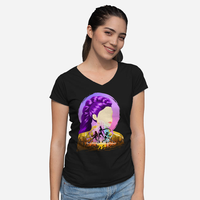 Underworld Rhapsody-Womens-V-Neck-Tee-hypertwenty