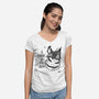 A Fright In The Attic-Womens-V-Neck-Tee-SeamusAran