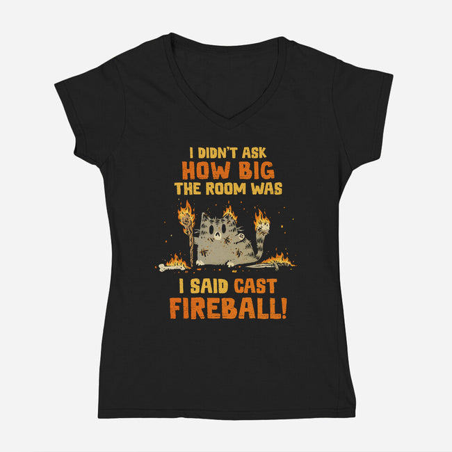 I Said Cast Fireball-Womens-V-Neck-Tee-kg07