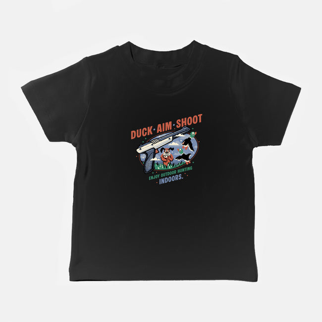 Duck Aim Shoot-Baby-Basic-Tee-glitchygorilla