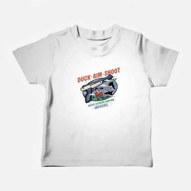 Duck Aim Shoot-Baby-Basic-Tee-glitchygorilla