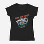 Duck Aim Shoot-Womens-V-Neck-Tee-glitchygorilla