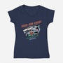 Duck Aim Shoot-Womens-V-Neck-Tee-glitchygorilla