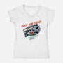 Duck Aim Shoot-Womens-V-Neck-Tee-glitchygorilla