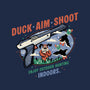 Duck Aim Shoot-Womens-Fitted-Tee-glitchygorilla