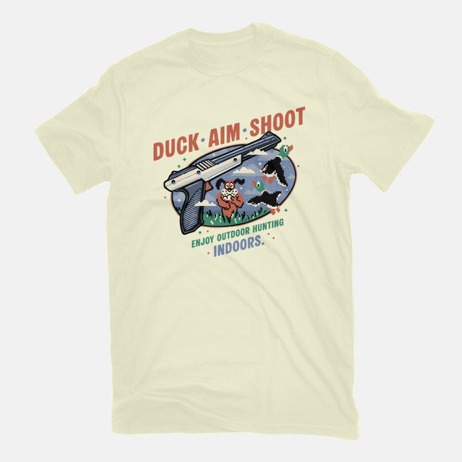 Duck Aim Shoot-Mens-Basic-Tee-glitchygorilla